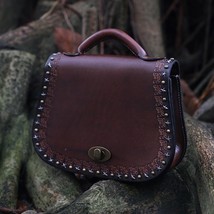 Retro Handmade Carved Women Bag 2022 New Leather Handbag Large Capacity First La - £115.52 GBP