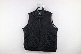 Vintage Dickies Womens Size XL Spell Out Lined Quilted Puffer Vest Jacket Black - £44.60 GBP