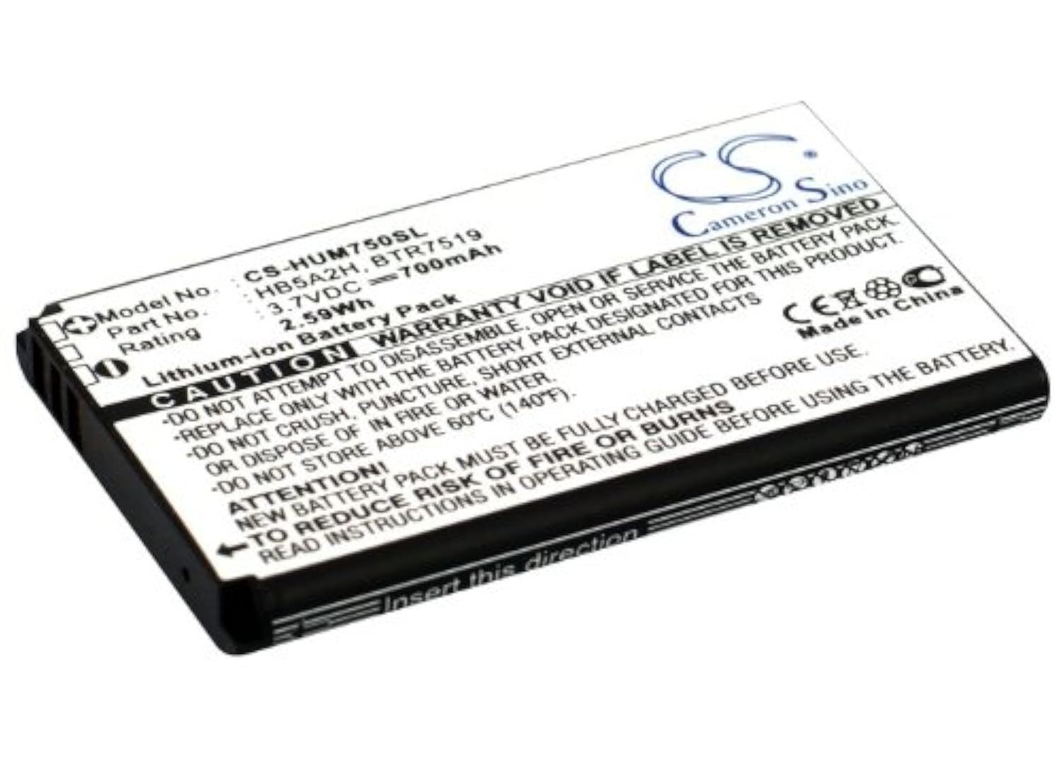 Cameron Sino Battery for MetroPCS HWM570, Verge PN:MetroPCS 700mAh / 2.59Wh - $13.94
