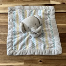 Falls Creek Elephant Baby Lovey Chevron Gray Yellow - $174.77 MXN