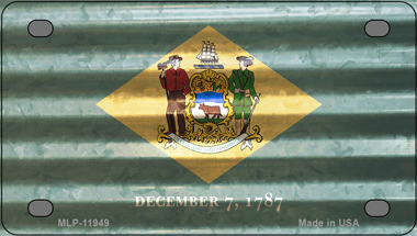 Delaware Corrugated Flag Novelty Mini Metal License Plate Tag - $14.95