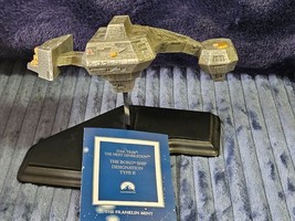 Franklin Mint Star Trek TNG Borg Ship Type II w/ Stand &amp; COA – Collector... - $173.25