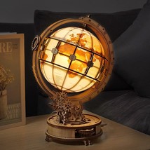 Rokr Luminous Globe 3D Wooden Hot Selling 180PCS Model Building Block Ki... - $130.98
