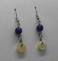 Amethyst with Citrine Earrings - $11.25