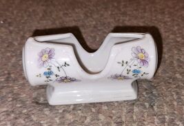 Vintgae Porcelain Toothpick Holder Germany Made Floral Pattern - $23.99