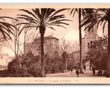 Le Jardin et l&#39;Eglise Garden and Church Bizerte Tunisia  UNP DB Postcard... - $9.85