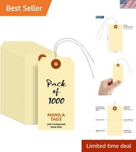 Bulk 1000 Blank Manila Tags - 13pt Thick Cardstock, Perfect for Organiza... - $89.99