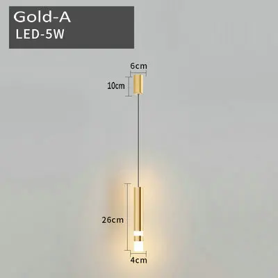  Art Gold Pendant Lamp for room side Lighting AC 220V Long Cable LED Hanging Sus - £167.14 GBP