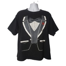 VINTAGE Black Tuxedo T Shirt Size XL - £39.56 GBP