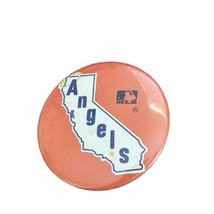 Vintage 1970s California Angels Button Pin MLB 3.5&quot; Wide - £9.01 GBP