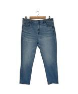 American Eagle Jeans Womens 16 Mom Jeans Stretch High Rise Light Wash Blue - $33.83 CAD