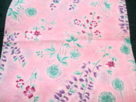 Fabric Benartex &quot;Floral Cascade&quot; in 3 Generous Pieces Purple Fuchsia Fleur $1.95 - $1.95