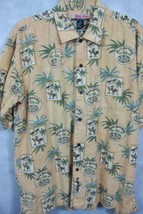 GREAT Ron Jon Surf Shop Chi-Chi Bar &amp; Grill Palm Leaves Cotton Hawaiian Shirt XL - £35.13 GBP