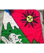 Peace Love and Happiness Tapestry 60x51inches Soft Flannel 70s Theme Par... - $47.50