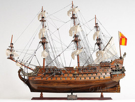 San Felipe 1690 Tall Model Ship Spanish Galleon Fully Assembled 29&quot; L New - £563.68 GBP
