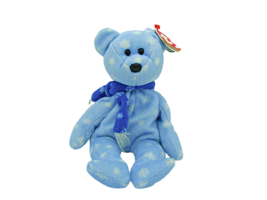 Ty Beanie Baby 1999 Holiday Teddy Blue Snowflake Bear Plush Toy Collecti... - £3.17 GBP