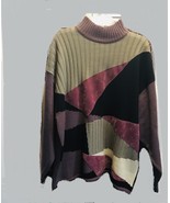 Vintage Designer Sweater Virgola Uomo Pullover Turtleneck Suede Acct 2 X... - $71.64 CAD
