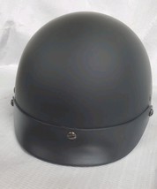 Vcan V531 Cruiser Adult Motorcycle Half Helmet Solid Black Lg 59-60cm Certified image 6