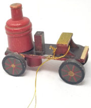 Steam Still Car Christmas Ornament Wood Painted Handmade 1990 Vintage - $12.30