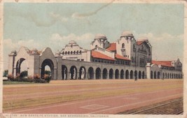 Santa Fe Train Station San Bernandino California CA Fred Harvey Postcard D24 - £2.39 GBP
