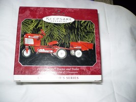 Hallmark Keepsake Ornament 1955 Murray Tractor &amp; Trailer 2 Ornaments Cast Metal - £9.09 GBP