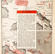 1944 WW2 128th Week Of The War Map Pathfinder Magazine Page Military DWP7B - €25,73 EUR