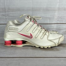 Nike Shox NZ SL Women&#39;s 8 White Pink Silver Sneakers Shoes 314561-110 - £64.33 GBP