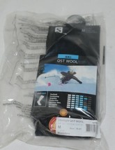 Salomon 14701 Black Knee Ski QST Merino Wool Socks 1 Pair Size Medium - £11.84 GBP