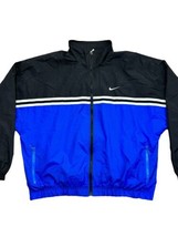 VTG Y2K Nike SPELLOUT Nylon Track Jacket Lined Windbreaker Full Zip Mens... - $23.73