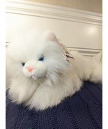 NEW A&amp;A Plush CLEMENTINE Cat Fluffy White Aurora Kitten Persian Blue Eye... - $30.00