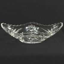 Anchor Hocking Starburst Cut Glass Gravy Boat Saw Tooth Relish Dish Cand... - £13.70 GBP