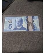 Banknote- 2013 Canada $5 Five Dollar Polymer , P106 Wilkins/ Macklem, Unc - $194.30 MXN