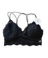 Tranquil &amp; True Womens Black Lace Bralette Double Strap Padded Bra Size XL - $232.09 MXN