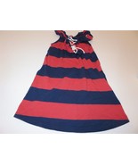 Ralph Lauren Nautical Striped Ruffled collar Rope Lace up Dress 6 EUC - $14.92