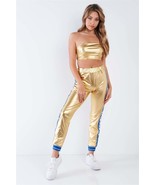 Women&#39;s Metallic Gold Toxic Girl Strapless Track Set - €15,68 EUR