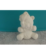 S2 - Santa Bear Ceramic Bisque Ready-to-Paint, Unpainted, You Paint* - $3.50