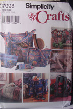 Pattern 7098 Many Quilted Bags and Eyeglass Case - $5.69