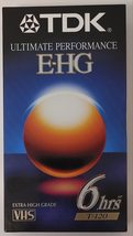 TDK Ultimate Performance E-HG Extra High Grade VHS T-120 Blank Video Tape - $4.90