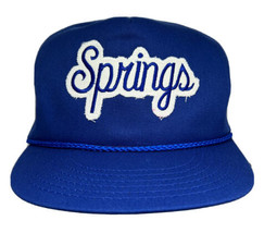 Vintage Springs Hat Cap Snap Back Blue Rope Patch Adjustable Made in USA... - $19.79