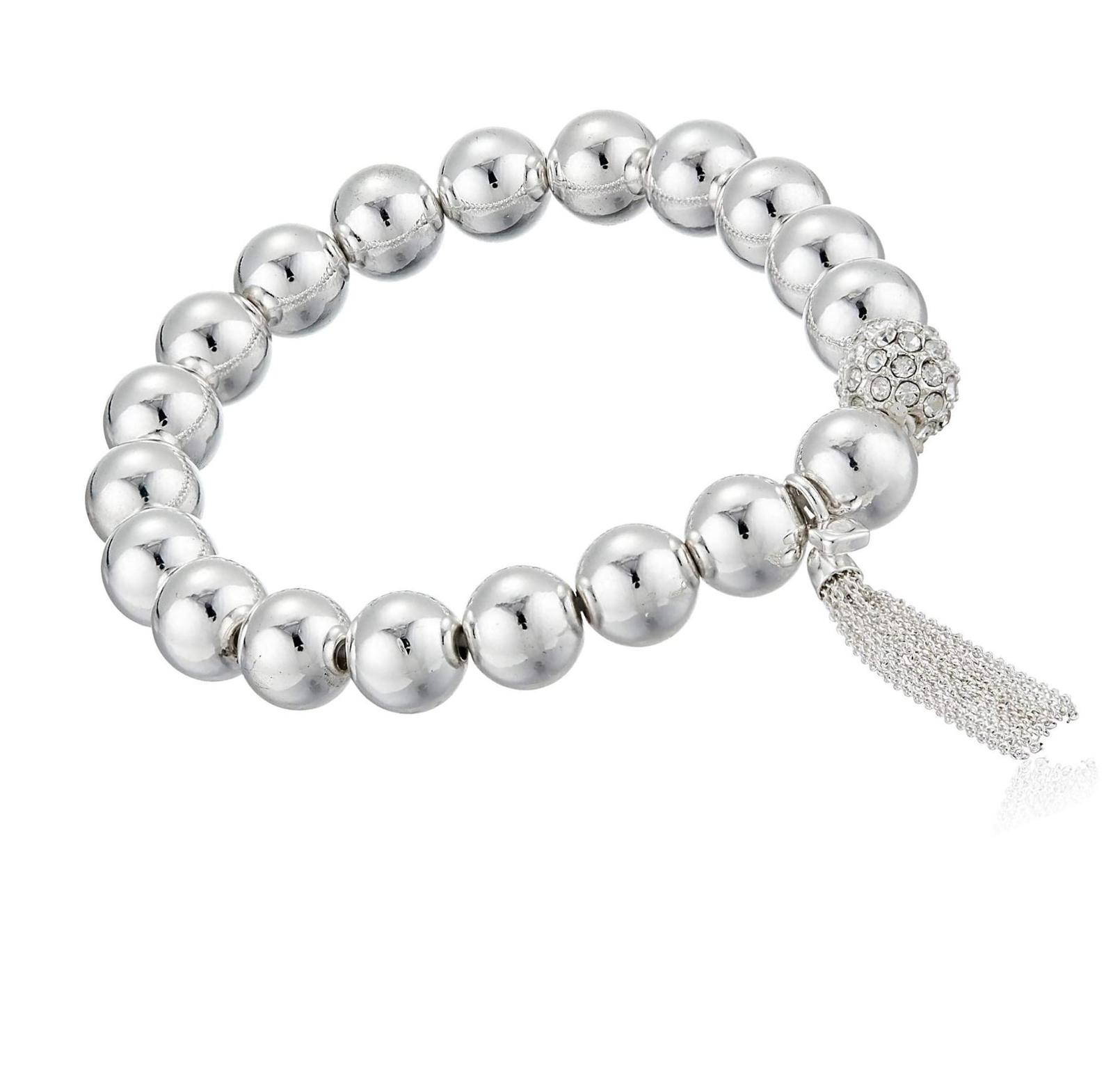 NINE WEST Women's Stretch Tassel Bracelet, Silver - $73.45