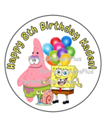 SpongeBob Inspired Birthday Party Favor Stickers, (12) Personalized, 2.5... - $219.94 MXN