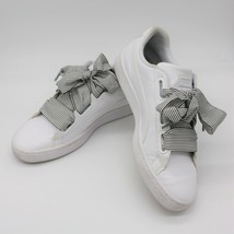 Puma Women&#39;s White Basket Heart Shoes Sneakers size 8 - £39.14 GBP
