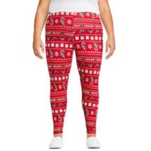 George  Plus Women&#39;s Printed Christmas Leggings 4X Red NWT - $13.99