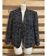 NINE WEST Womens New Black White Open Blazer Dress Coat 12 Large KG Busi... - $20.35 CAD