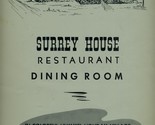 Surrey House Restaurant Menu Hummel Holiday Village Route 66 Oklahoma City  - £42.99 GBP