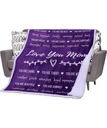 Mom Blanket From Son or Daughter to Mother Soft Flannel Throw  60&quot; x 50&quot;... - $24.73