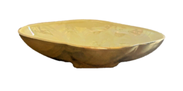Bowl Dish Gold Yellow Opalescent MCM Oblong VWarranted 22k Made USA Vtg 9.5 In - £13.92 GBP