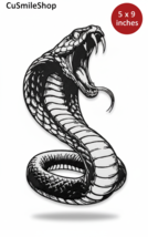 Large Back Patch King Cobra Iron on Embroidered Motorcycle Viper Jacket ... - $20.26+