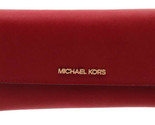 Michael Kors Jet Set Travel Large Trifold Leather Wallet (Scarlet) - $126.72