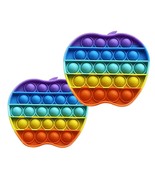 Rainbow Apple Pop It Toy - Fun and Colorful Fidget Toy for KidsPack of 2 - £9.98 GBP
